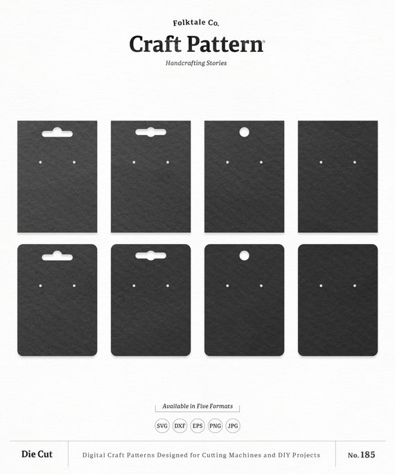 Earrings Display Cards Svg Earring Cards Svg Cut File Etsy