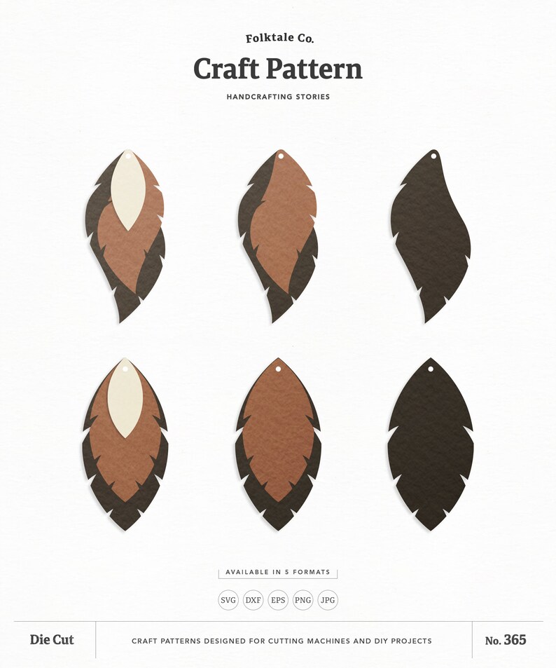 Download Feather Stacked Earrings SVG Teardrop Earrings SVG Earring ...