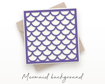 Mermaid Background SVG, Mermaid Pattern SVG, Stencil SVG, Scales Png, Pattern Cut File, Silhouette Cut Files, Cricut Cut Files / FT00219