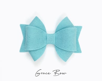 Grace Bow Plantilla SVG, Arco SVG, Plantilla de arco, Plantilla de arco de pelo, Arco de fieltro, Archivos de corte de silueta, Cricut Cut Files / FT00285