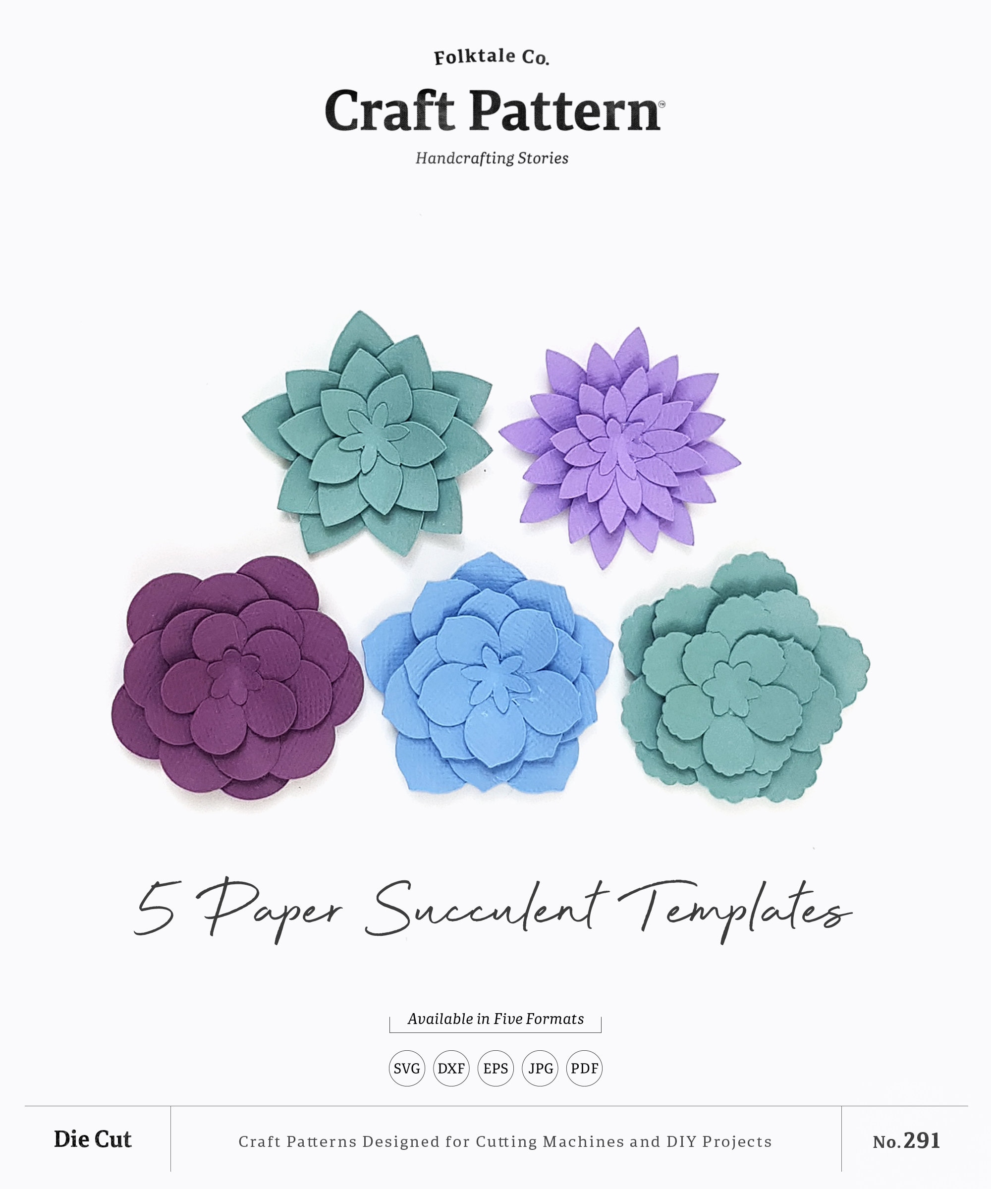 Paper Succulent Template SVG Paper Plant Template Paper Etsy