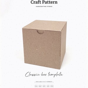 Plantilla de caja clásica grande SVG, Caja de regalo SVG, Caja de favor SVG, Favor de boda, Plantilla de caja, Archivos de corte de silueta, Archivos de corte Cricut / FT00345