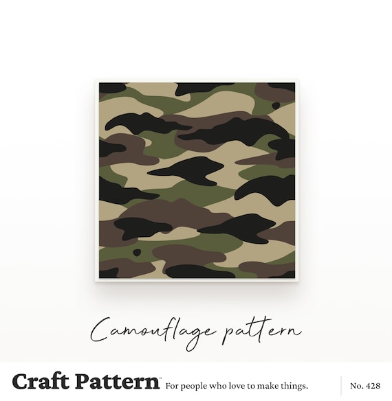 Camouflage Stencil Printable, Stencil Cutout Art, Camo CriCut File