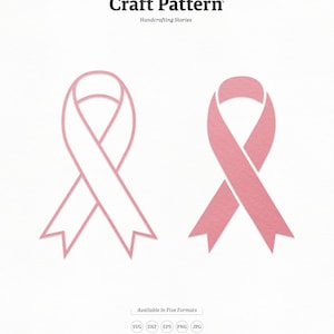 Awareness Ribbon SVG Craft Pattern, Ribbon SVG, Bow SVG, Ribbon Cut File, Ribbon Clipart, Silhouette Cut Files, Cricut Cut Files / FT00232