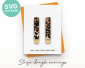Stripe Dangle Earrings SVG, Earring SVG, Earring Template, Glowforge SVG, Laser Cut Files, Silhouette Cut Files, Cricut Cut Files / FT00228