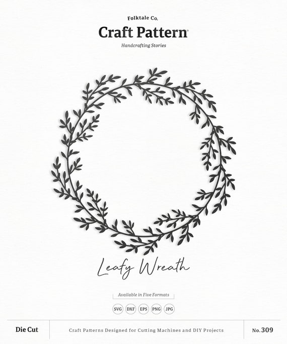 Download Leafy Wreath Svg Wreath Svg Monogram Frame Svg Flower Etsy