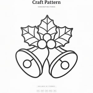 Christmas Bells SVG Craft Patroon, Kerstmis SVG, Bells SVG, Christmas Clipart, Silhouette Cut Files, Cricut Cut Files / FT00378