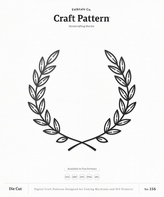 Download Laurel Wreath Svg Craft Pattern Leaf Wreath Svg Flower Svg Etsy