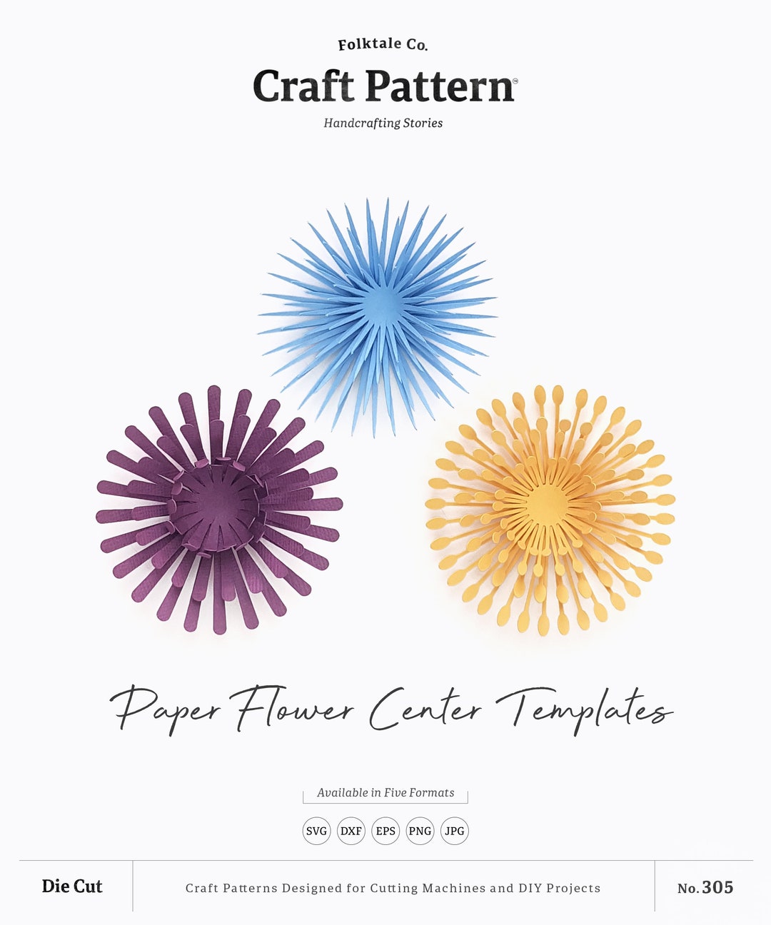 Giant Paper Flower Center Templates SVG, Paper Flower Centers SVG