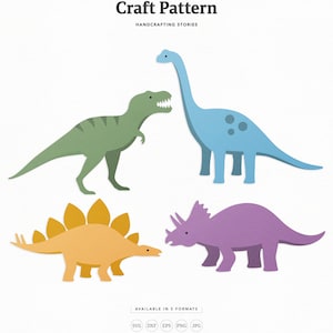 Padrão de artesanato SVG de dinossauro, T-Rex SVG, SVG de dinossauros, arquivo de corte de dinossauro, clipart de dinossauro, arquivos de corte de silhueta, arquivos de corte Cricut / FT00384