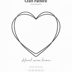 Heart Wire Frame SVG, Heart Monogram Frame SVG, Heart Frame SVG, Frame Clipart, Silhouette Cut Files, Cricut Cut Files / FT00315