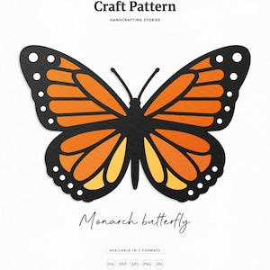 Monarch Schmetterling SVG, Schmetterling Wand Kunst SVG, Papier Schmetterling Vorlage, Schmetterling Clipart, Silhouette geschnitten Dateien, Cricut geschnitten Dateien / FT00367