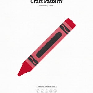 Crayon SVG Craft Pattern, Back to School SVG, Teacher SVG, Crayon Cut File, Crayon Clipart, Silhouette Cut Files, Cricut Cut Files / FT00177
