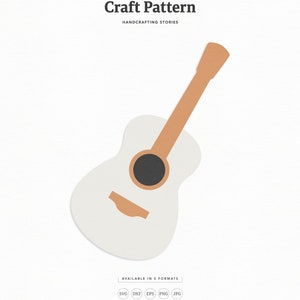 Gitaar SVG Craft Patroon, Muziek SVG, Gitarist SVG, Music Band Cut File, Guitar Clipart, Silhouette Cut Files, Cricut Cut Files / FT00387