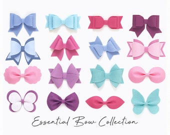 Essentiële Bow SVG Bundle, Bow Collection SVG, Bows SVG, Bow Templates, Hair Bows, Silhouette Cut Files, Cricut Cut Files / FT00295