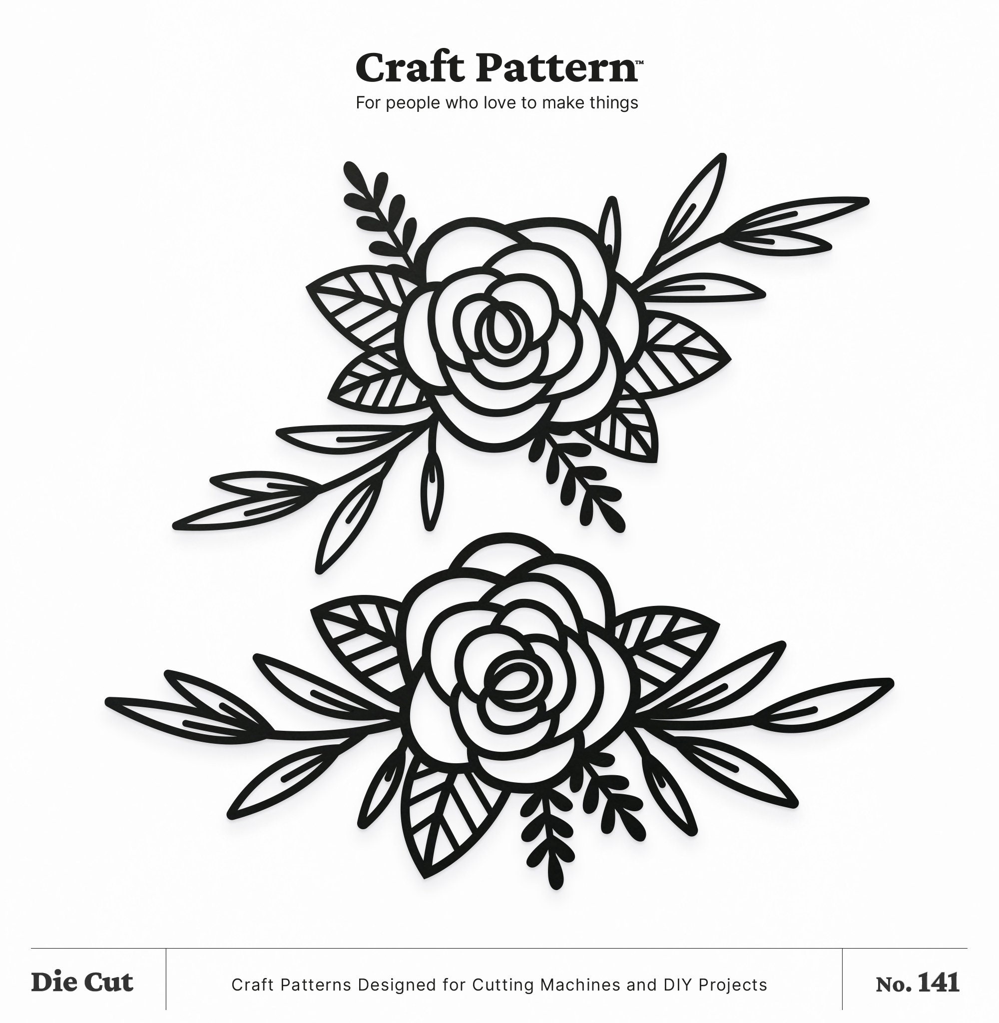 Flowers SVG files for Silhouette Cameo and Cricut. Flowers clipart PNG.  Floral cut out template for card making and wedding invitations