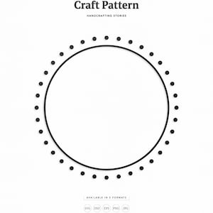Dot Circle Frame SVG, Circle Monogram Frame SVG, Circle Frame SVG, Frame Clipart, Silhouette Cut Files, Cricut Cut Files / FT00391