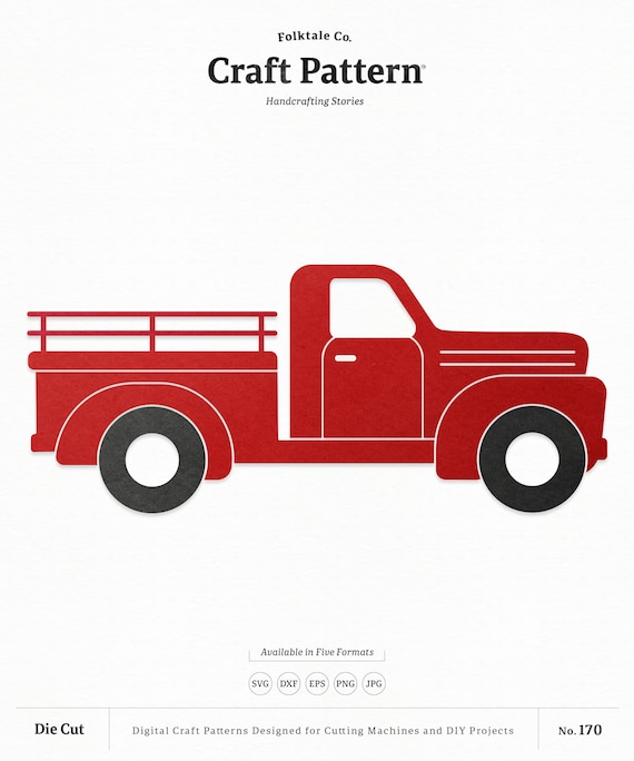 Download Truck Svg Craft Pattern Vintage Truck Svg Red Truck Svg Etsy