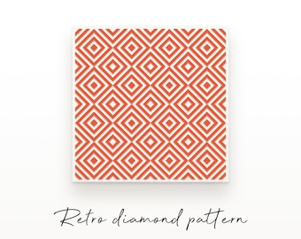 Retro Diamond Pattern SVG, Diamond SVG, Background SVG, Diamond Png, Pattern Cut File, Silhouette Cut Files, Cricut Cut Files / FT00441