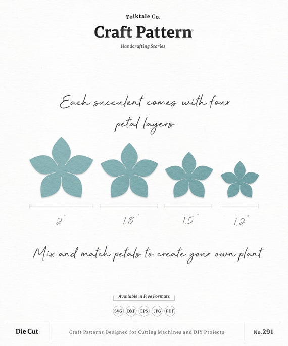 Paper Succulent Template SVG Paper Plant Template Paper - Etsy