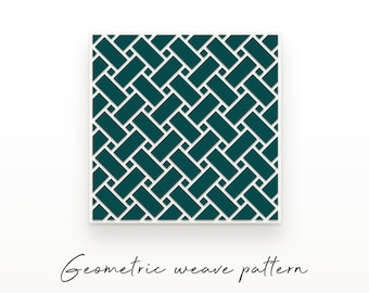 Geometric Weave Seamless Pattern SVG, Weave Pattern SVG, Background SVG, Pattern Cut File, Silhouette Cut Files, Cricut Cut Files / FT00427
