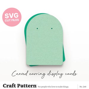Cartes d’affichage de boucles d’oreilles incurvées SVG, Cartes de boucles d’oreilles SVG, Modèle d’affichage de bijoux, Fichiers de coupe de silhouette, Fichiers de coupe Cricut / FT00248