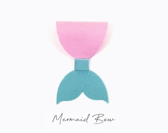 Mermaid Bow Template SVG, Bow SVG, Mermaid Tail Bow, Bow Template, Hair Bow Template, Silhouette Cut Files, Cricut Cut Files / FT00259