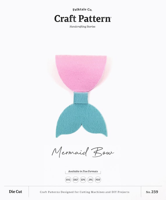 Download Mermaid Bow Template Svg Bow Svg Mermaid Tail Bow Bow Etsy