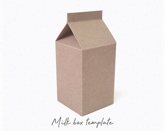 ミルク ボックス テンプレート SVG、ギフト ボックス SVG、パーティー ギフト ボックス SVG、ウェディング ギフト、ボックス テンプレート、シルエット カット ファイル Cricut カット ファイル / FT00344