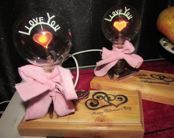 Font lamp for Valentine's Day, Birthday, etc.