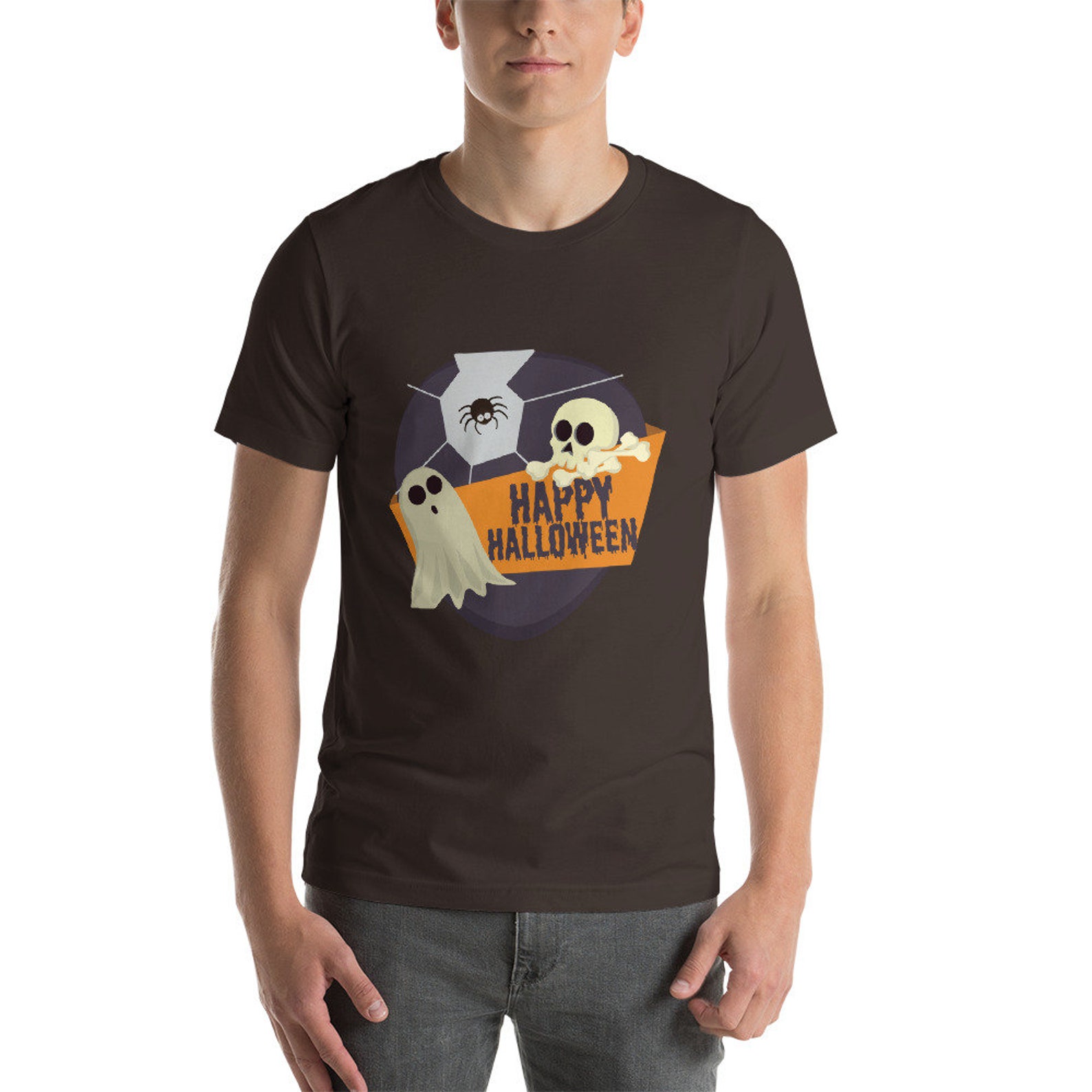 Happy Halloween Shirt Ghost Skull Spider T-Shirt Great | Etsy