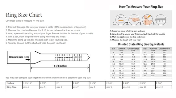 Children's Ring Size Chart & Information