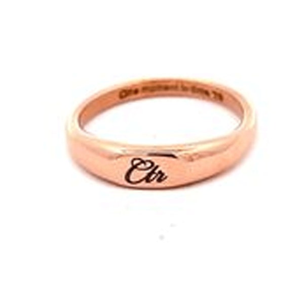 J183R Size 5 - 9 Pixi Stainless Steel Rose Gold Tone Ring One Moment In Time Mormon CTR LDS