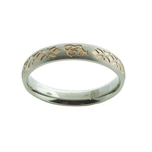 J167 Size 5 -10 Solstice Stainless Steel w/Rose Gold Tone Inlay Ring One Moment In Time Mormon CTR LDS