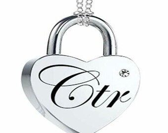 K11 LDS Unisex CTR Necklace Love Lock Stainless Steel One Moment In Time