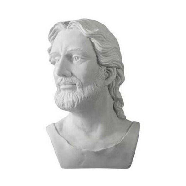 S30 Christ Bust White Statue 15" One Moment in Time