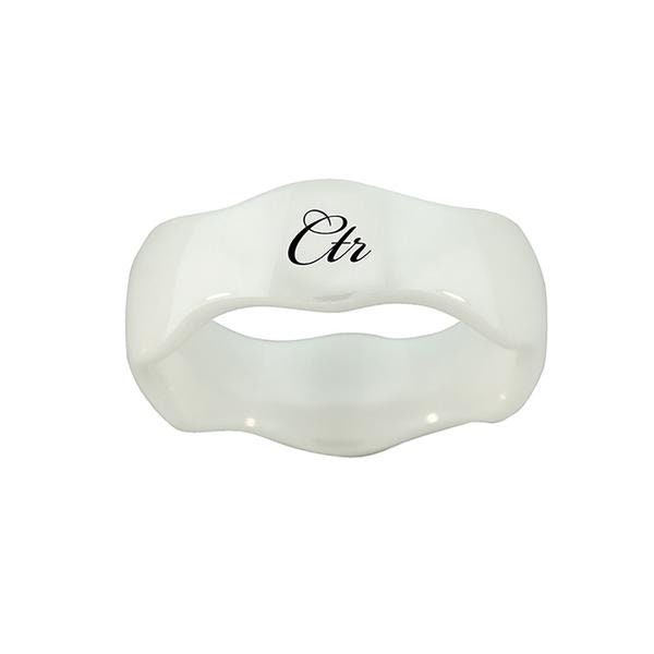 J169 Ring Wave White Diamond Ceramic Choose One Moment In Time Mormon CTR LDS