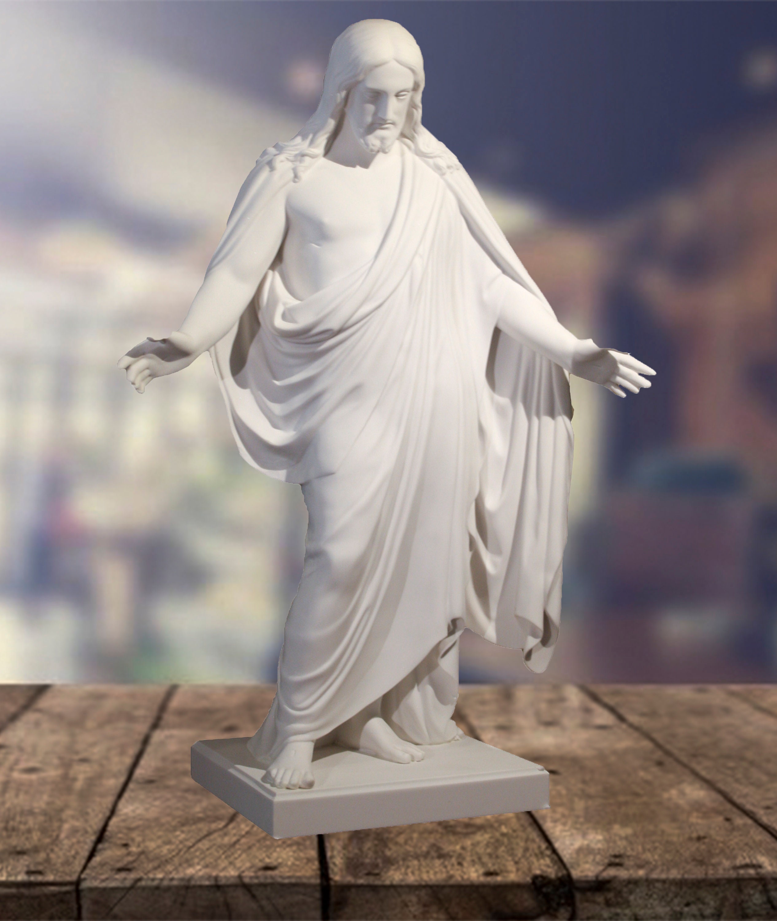 Christus Statue White Cultured Marble One Moment in Time S1 Etsy