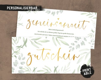 Personalized gift card, gift voucher as a cash gift, city break gift, time voucher – time instead of things