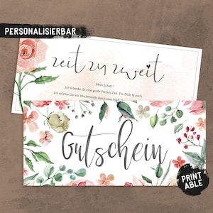 Gutschein Ausdrucken / personalisierter Geschenkgutschein / Karte blanko / individueller Gutschein / eigener Gutschein