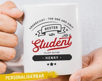 Beste studentenmok/gepersonaliseerde mok/cadeau voor studeren/aankomend student met naam