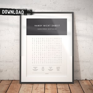 Funny poster / bathroom word search puzzle / game / two variants