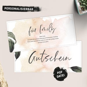 Print your own voucher / Personalized voucher / Individual voucher card / Blank gift voucher