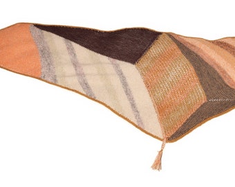extraordinary triangular scarf made of mohair, merino, cashmere and mink