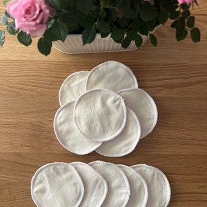 10 or 20 Reusable Make Up Wipes Make Up Remover Pads Washable Facial Rounds Pads Eco pads Eco wipes Zero waste pads Baby wipes image 6