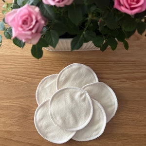 10 or 20 Reusable Make Up Wipes Make Up Remover Pads Washable Facial Rounds Pads Eco pads Eco wipes Zero waste pads Baby wipes image 4