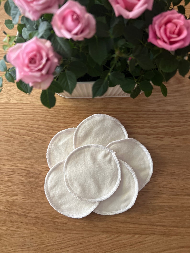 10 or 20 Reusable Make Up Wipes Make Up Remover Pads Washable Facial Rounds Pads Eco pads Eco wipes Zero waste pads Baby wipes image 4