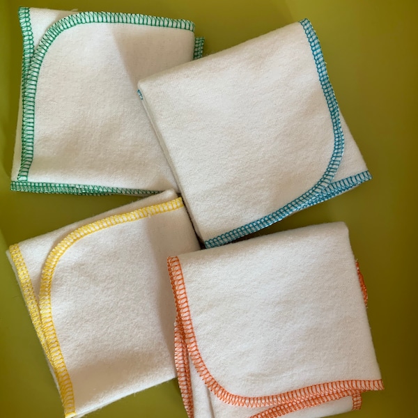 Lot de 16 mouchoirs, Mouchoirs en tissu, Mouchoirs en papier, Mouchoirs, Lingettes en coton, Mouchoir en tissu réutilisable, Mouchoirs en papier écologiques