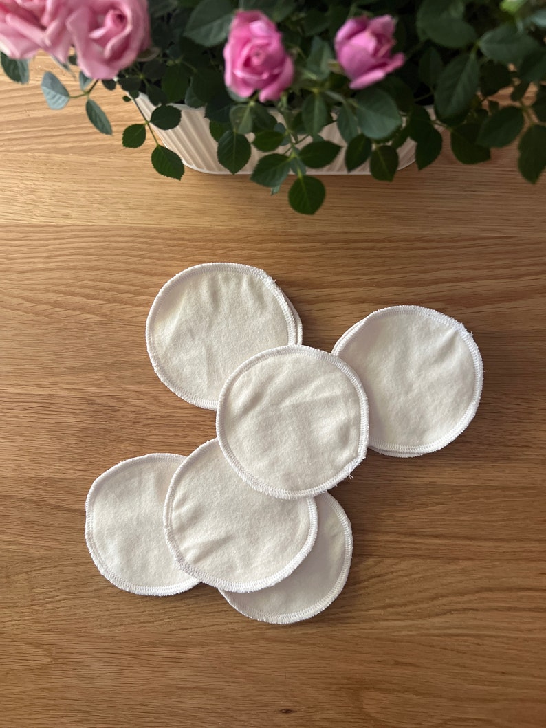 10 or 20 Reusable Make Up Wipes Make Up Remover Pads Washable Facial Rounds Pads Eco pads Eco wipes Zero waste pads Baby wipes image 3