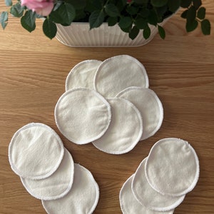 10 or 20 Reusable Make Up Wipes Make Up Remover Pads Washable Facial Rounds Pads Eco pads Eco wipes Zero waste pads Baby wipes image 7